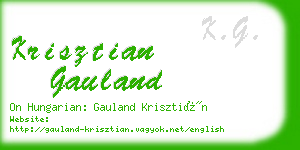 krisztian gauland business card